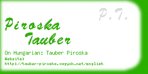 piroska tauber business card